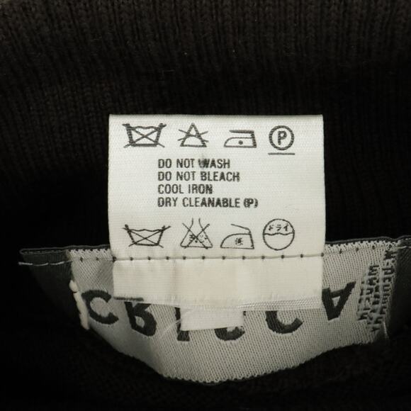 Crisca Sweater Womens 6 US 36 EU Brown Wool Embroidered Mock Neck Y2K Vintage - Picture 10 of 13